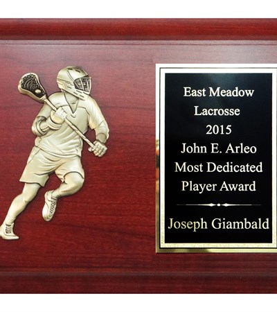 BV912QA - 9 X 12 Solid Queen Ann Cherry Lacrosse Plaque
